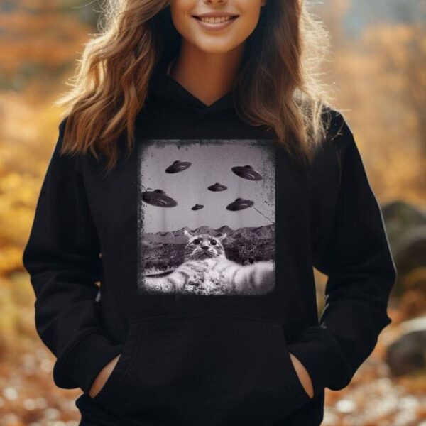 Alien UFO Cat Meme Unisex Hoodie