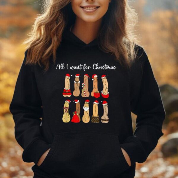 All I Want For Christmas Dirty Christmas Ugly Sweater Unisex Hoodie