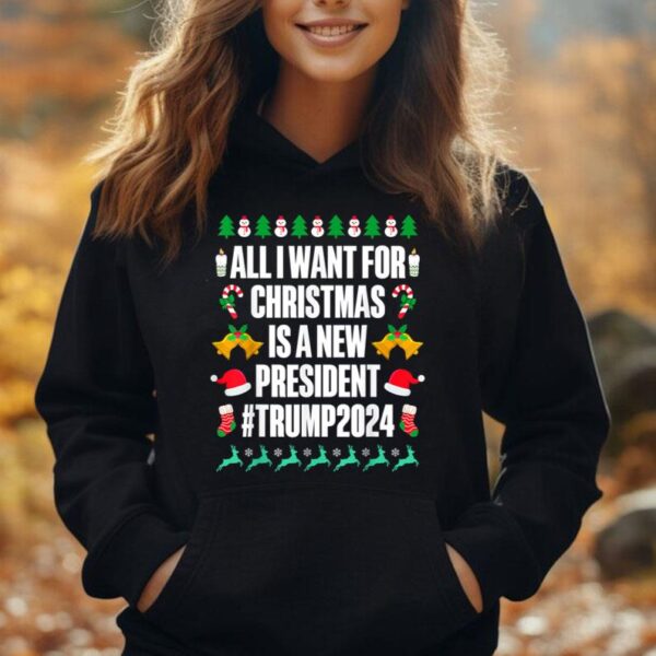 All I Want For Christmas Is A New President Trump 2024 Xmas Unisex Hoodie