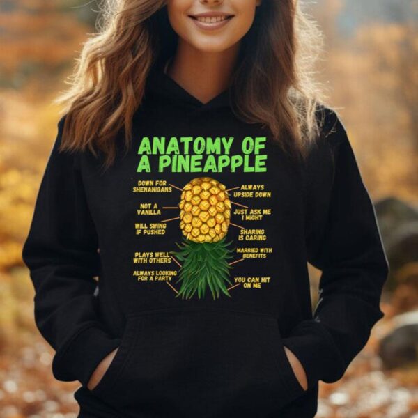 Anatomy Of A Pineapple Funny Upside Down Pineapple Unisex Hoodie