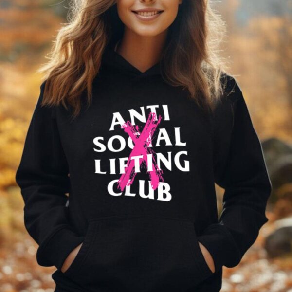 Anti Social Lifting Club Canceled Pink (Front + Back) Unisex Hoodie