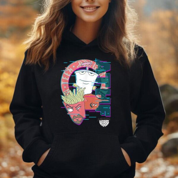 Aqua Teen Hunger Force Group Aqua Glitch Logo Unisex Hoodie