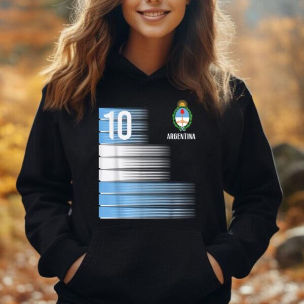 Argentina Number 10 Flag Soccer Men Women Kids Boys Girls Unisex Hoodie