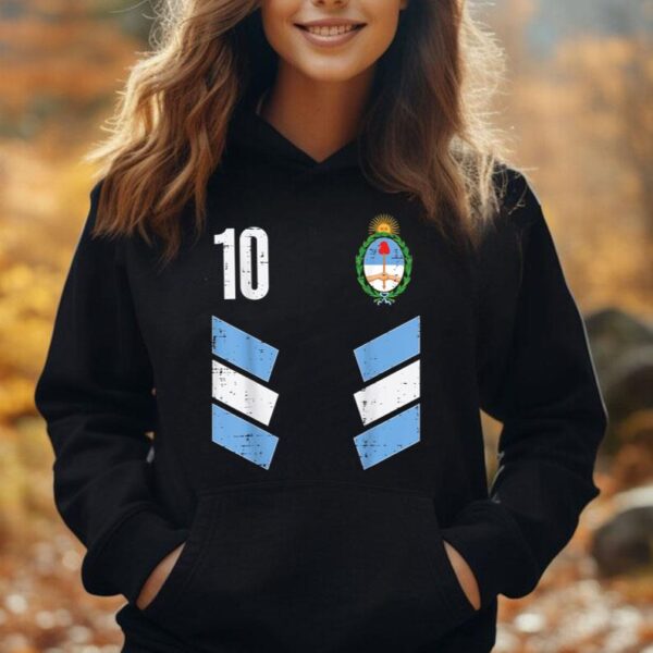 Argentina Number 10 Soccer Fan Men Women Kids Boys Girls Unisex Hoodie