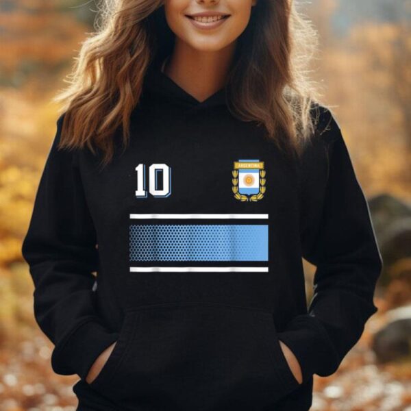 Argentina Soccer Argentinian Football Striped 10 Jersey Unisex Hoodie