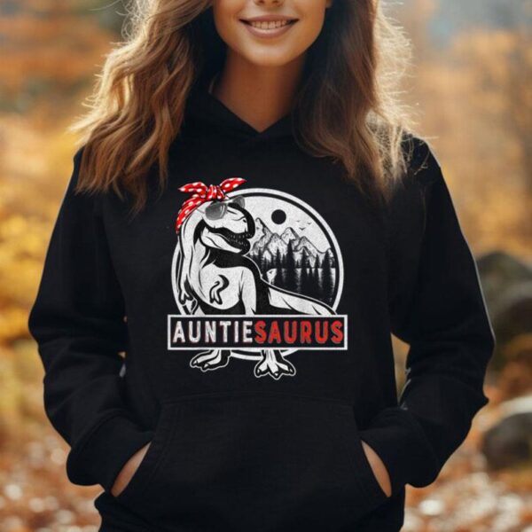 Auntiesaurus T Rex Dinosaur Auntie Saurus Family Matching Unisex Hoodie