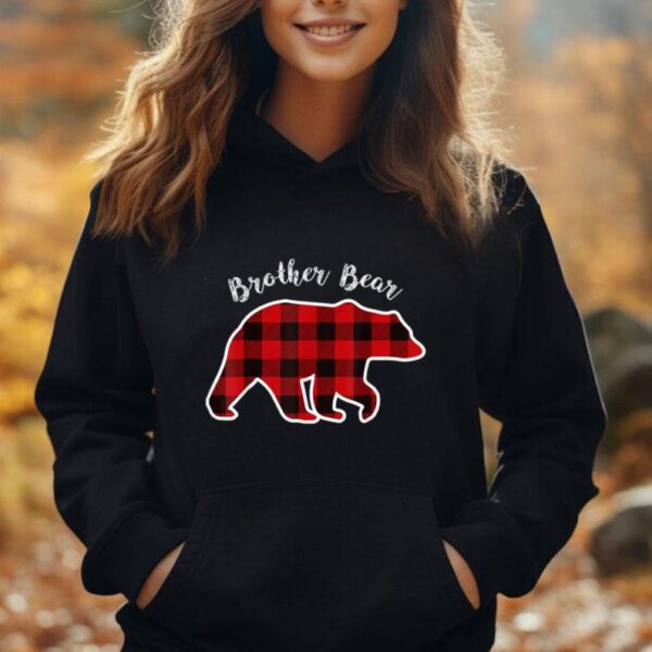 BROTHER BEAR Buffalo Plaid Red Funny Christmas Pajama Family Unisex Hoodie