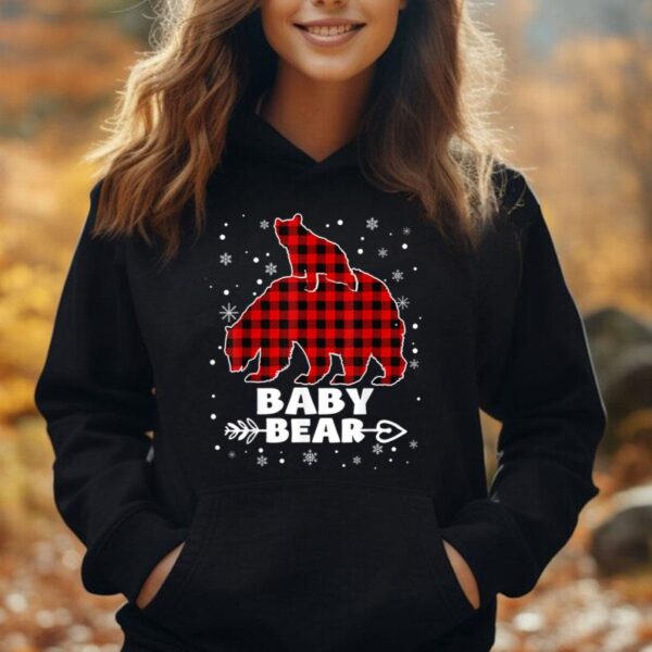 Baby Bear Christmas Pajama Red Plaid Buffalo Christmas Unisex Hoodie