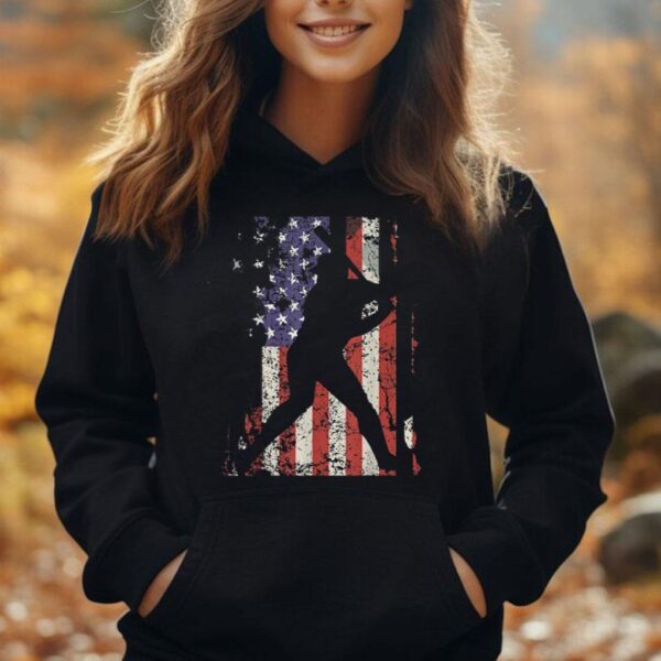 Baseball American Flag Sports Fan Game Day Unisex Hoodie