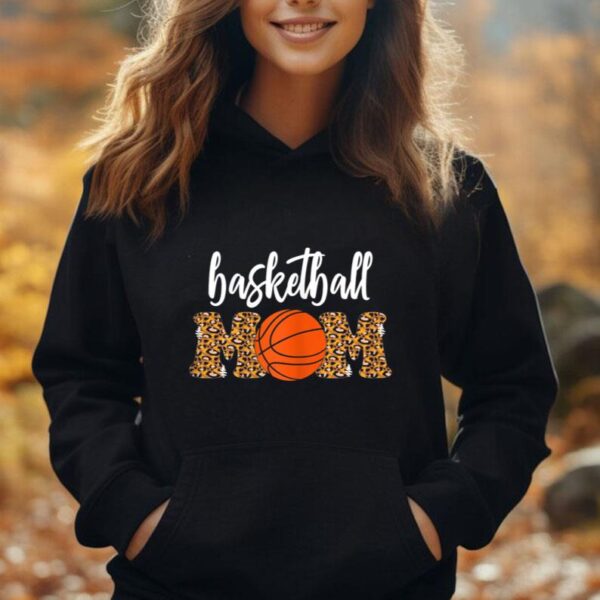 Basketball Mom Cute Leopard Basketball Gifts for Mama Unisex Hoodie