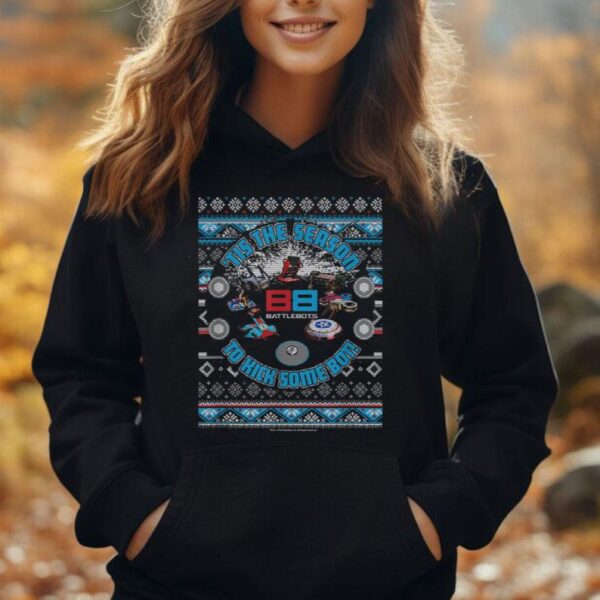 BattleBots Christmas Ugly Sweater Seasonal Group Shot Unisex Hoodie