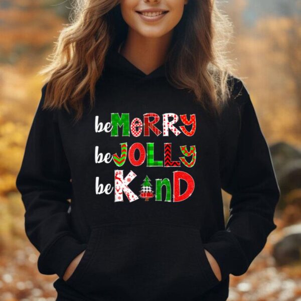 Be Merry Be Jolly Be Kind Merry Christmas Teacher Xmas Pjs Unisex Hoodie