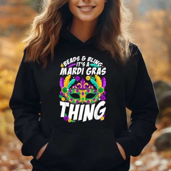 Beads And Bling It's A Mardi Gras Thing Funny Carnival Party Unisex Hoodie