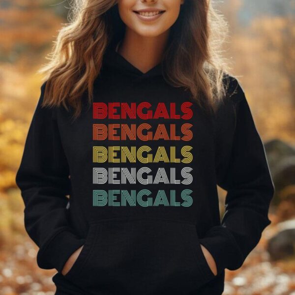 Bengals School Sports Name Vintage Retro Men Women Boy Unisex Hoodie