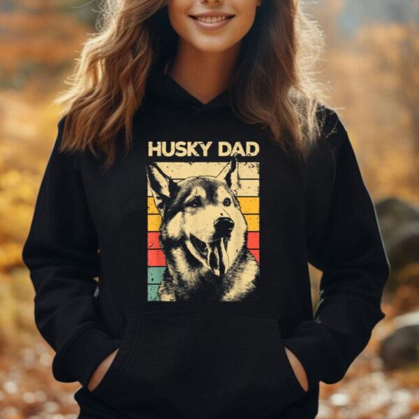 Best Husky Design For Dad Men Siberian Husky Pet Dog Lovers Unisex Hoodie