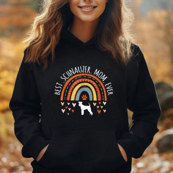 Best SCHNAUZER Mom Ever Rainbow Gifts For SCHNAUZER Lover Unisex Hoodie