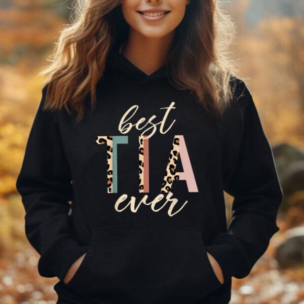 Best Tia Ever Gifts Aunt Leopard Print Mothers Day Unisex Hoodie