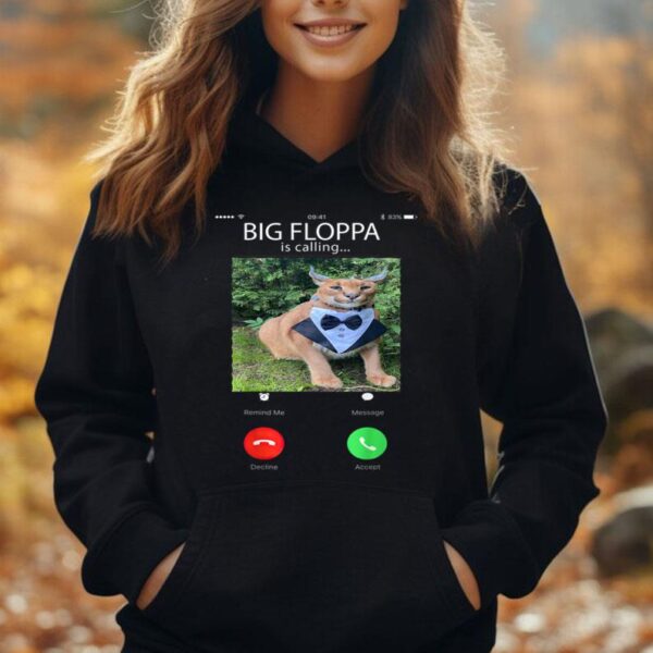 Big Floppa is Calling Funny Caracal Big Cat Meme Unisex Hoodie