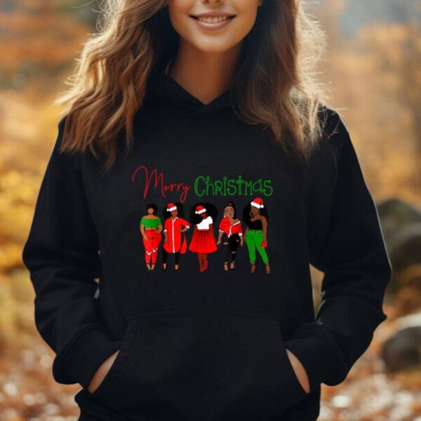 Black African American Santa Christmas Melanin Women Unisex Hoodie