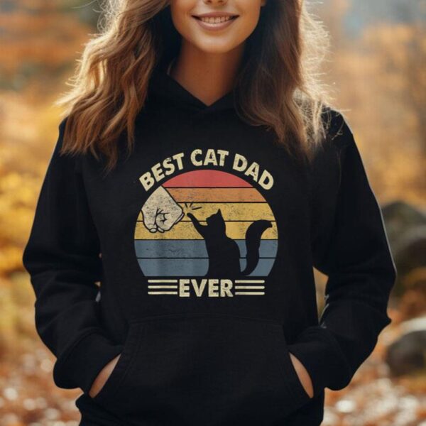 Black Cat Dad - Best Cat Dad Ever Kitten Lover Gift Vintage Unisex Hoodie