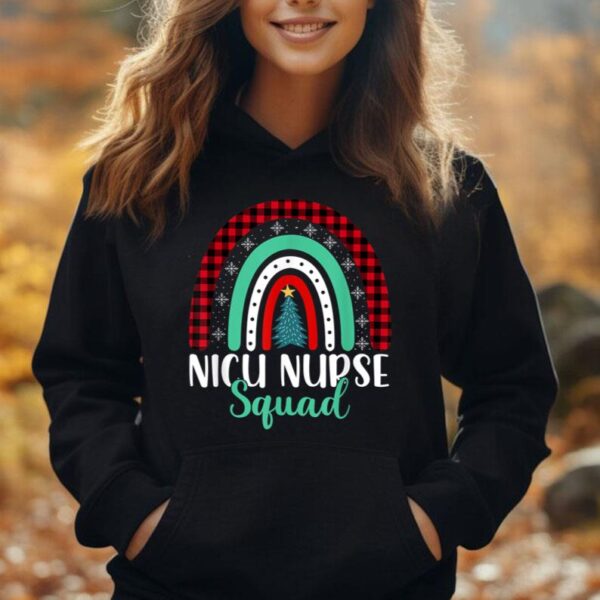 Boho Christmas Leopard Rainbow NICU Nurse Squad Nursing Unisex Hoodie