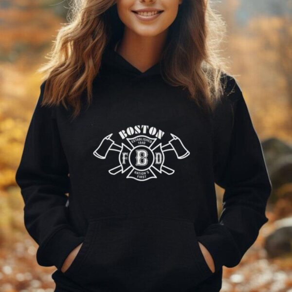 Boston Fire Department Skyline Cityscape - Light Graphics Unisex Hoodie