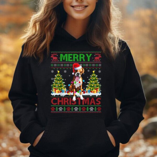 Boxer Dog Ugly Sweater Christmas Puppy Dog Lover Unisex Hoodie