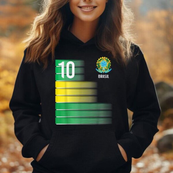 Brasil Flag Number 10 Brazil Soccer Men Women Boys Girl Kids Unisex Hoodie