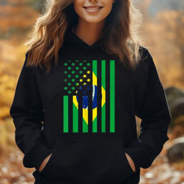 Brazil American USA Flag Brazilian Pride Unisex Hoodie