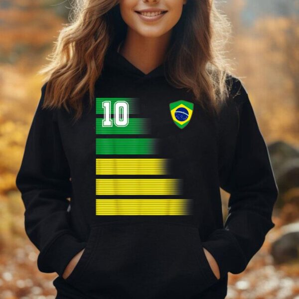 Brazil Soccer Jersey Brazil Flag Retro 10 Brazilian Football Unisex Hoodie