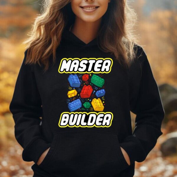 Brick Builder Blocks Funny Blocks Master Builder Gift Unisex Hoodie