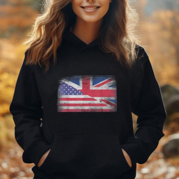 British American Flag Great Britain Union half Jack Unisex Hoodie