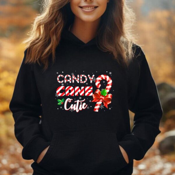 Candy Cane Cutie Christmas Boys Girl Kids Xmas Family Pajama Unisex Hoodie