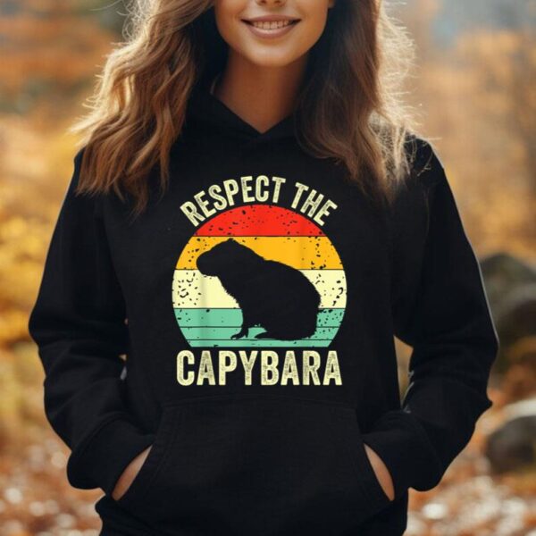 Capybaras Shirt Respect The Capybara Cavy Rodent Lover kids Unisex Hoodie