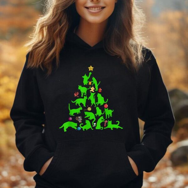 Cat Christmas Tree for Cat Lover Unisex Hoodie