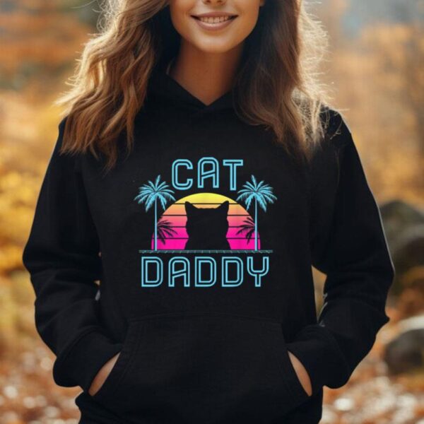 Cat Daddy Dad fathers day retro cat papa Unisex Hoodie