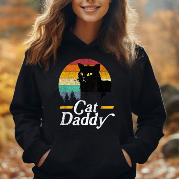 Cat Daddy Vintage Eighties Style Cat Retro Distressed Unisex Hoodie