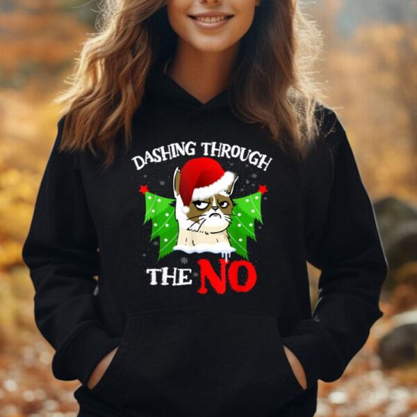 Cat Lover Xmas Dashing Through Grumpy Cats The No Christmas Unisex Hoodie