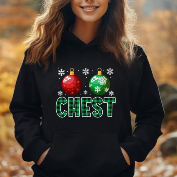 Chest Nuts Christmas Matching Couple Plaid Graphic Chestnuts Unisex Hoodie