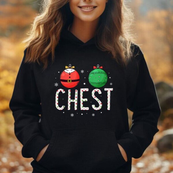 Chest Nuts Matching Funny Christmas Couples Chestnuts Chest Unisex Hoodie