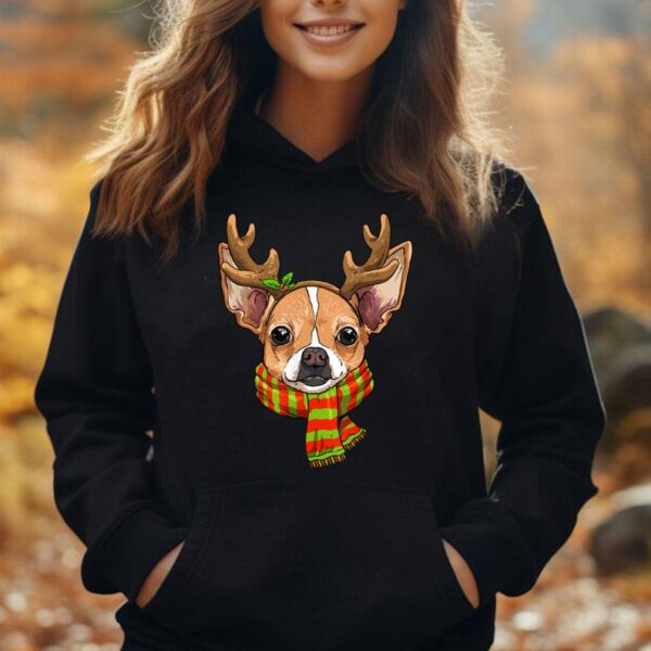 Chihuahua Christmas Santa Clause Dog Reindeer Xmas Dog Lover Unisex Hoodie