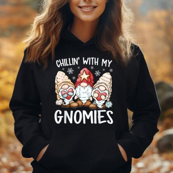 Chillin With My Gnomies Funny Gnome Christmas Pajamas Family Unisex Hoodie