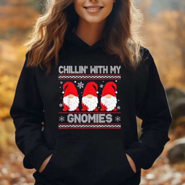 Chillin With My Gnomies Matching Family Christmas Gnome Unisex Hoodie