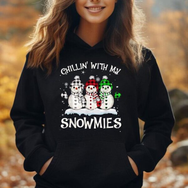 Chillin With My Snowmies Family Pajamas Snowman Christmas Unisex Hoodie