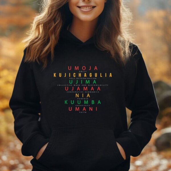 Christmas African American Happy Kwanzaa Seven Principles Unisex Hoodie