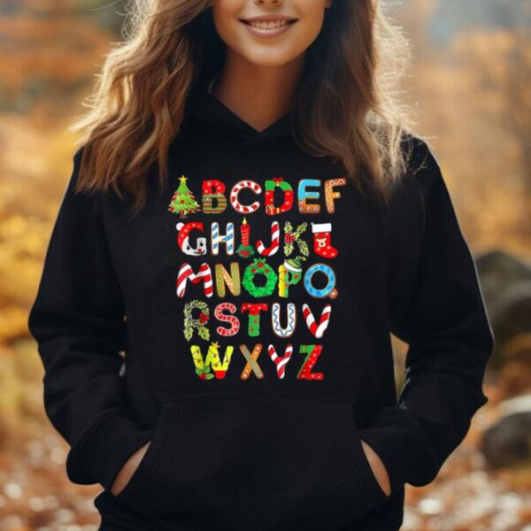 Christmas Alphabet ABC Kindergarten Teachers Funny Kids Unisex Hoodie