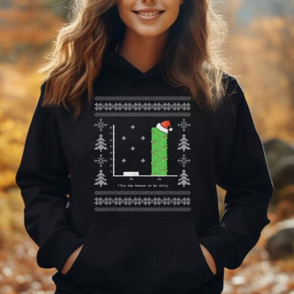 Christmas Carol Math Bar Graph Ugly Christmas Math Unisex Hoodie