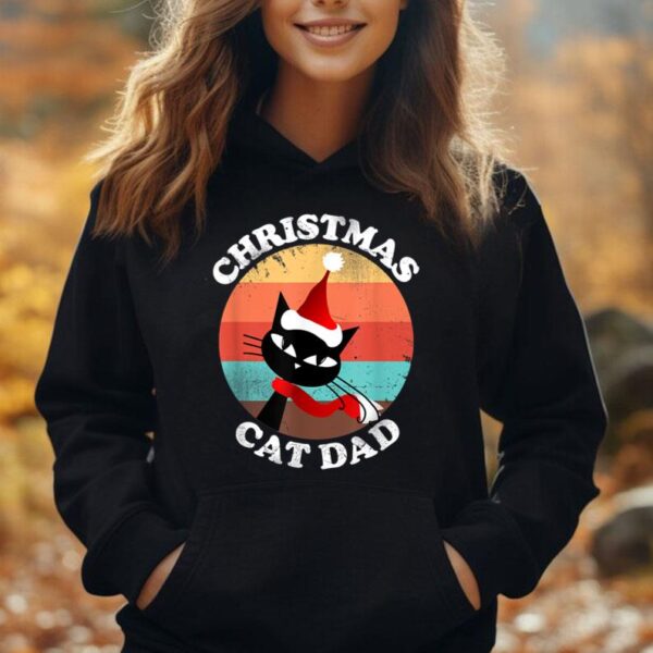 Christmas Cat Dad  Cat Dad Christmas Design Cat Father Love Unisex Hoodie