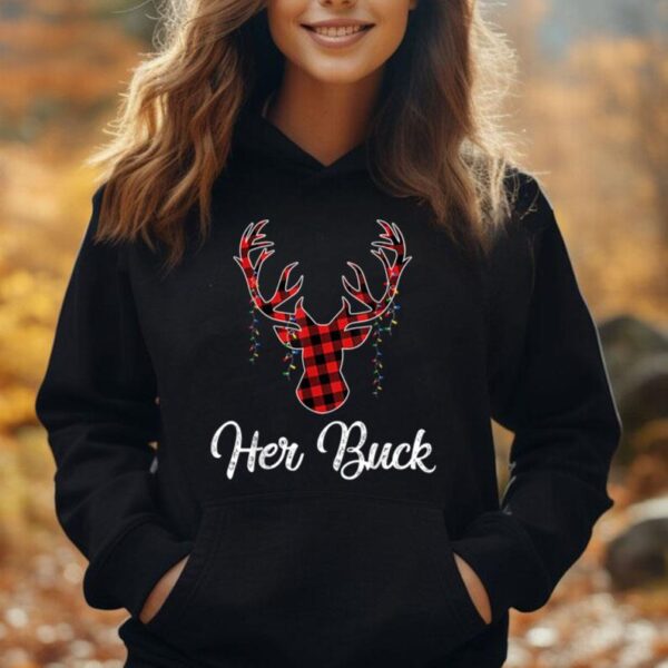 Christmas Couple Matching Pajama Set Her Buck His Doe Unisex Hoodie