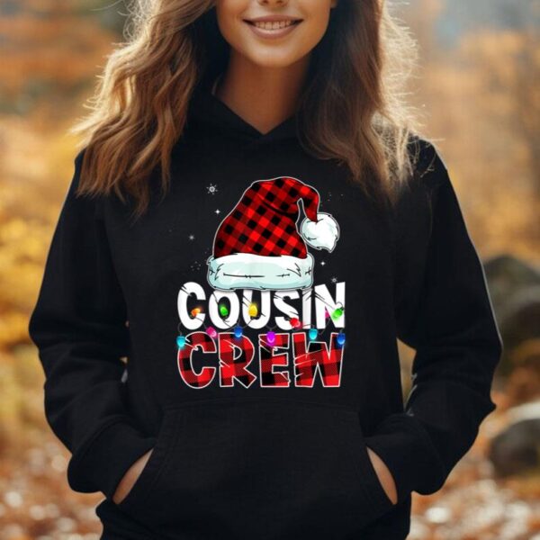 Christmas Cousin Crew Buffalo red plaid Pajamas Family Xmas Unisex Hoodie